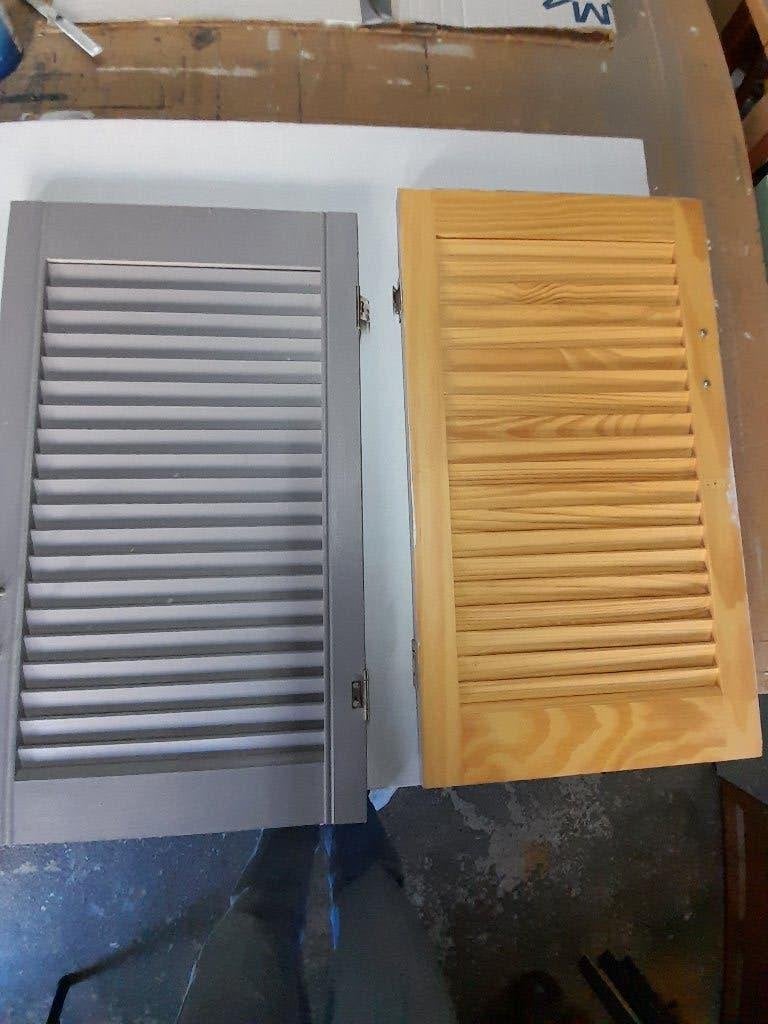 Te koop louvre deurtjes, Doe-het-zelf en Verbouw, Ophalen, Gebruikt, Minder dan 80 cm, Binnendeur