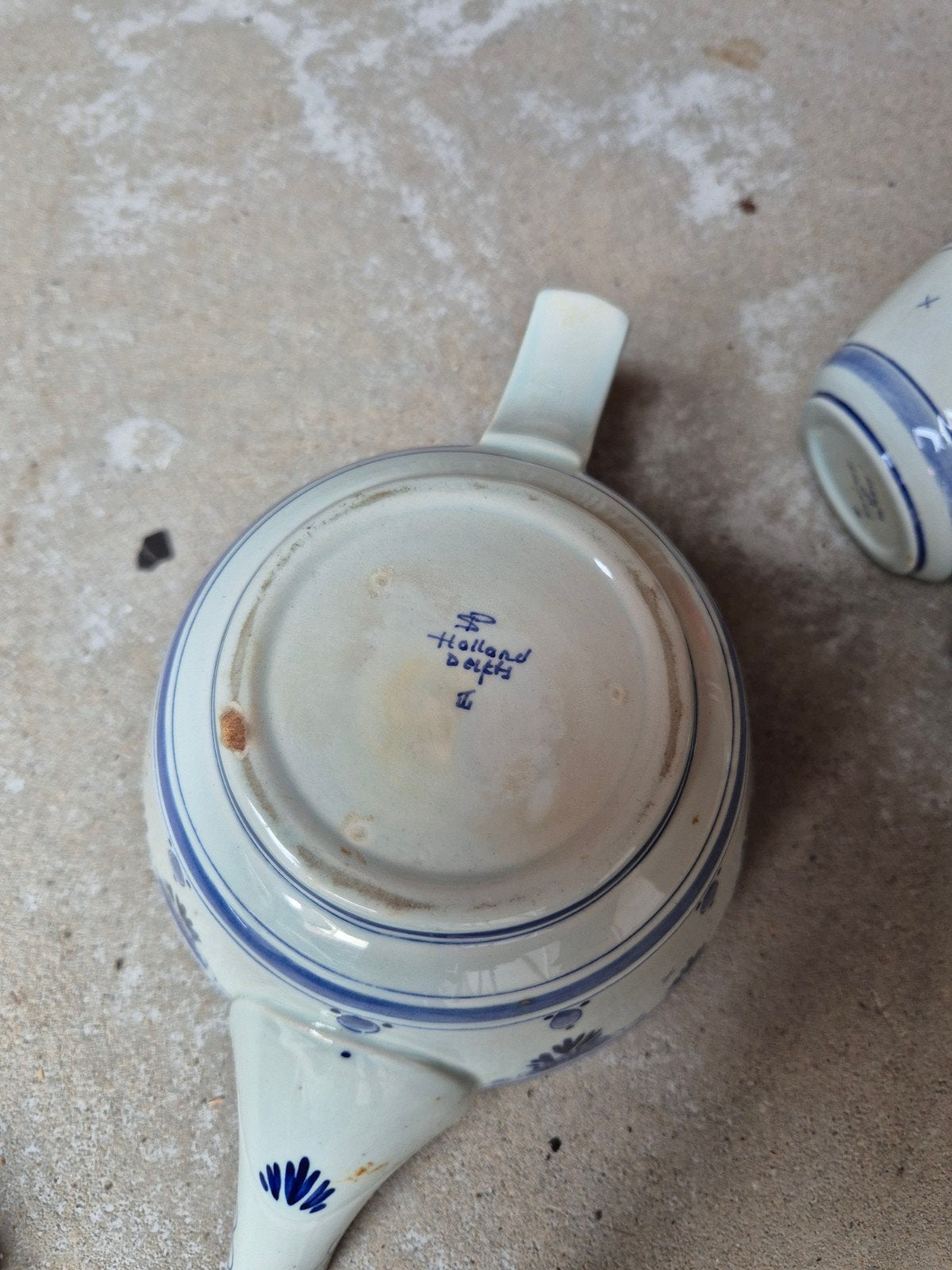 Antiek Delfts Blauw Theeservies - Holland Delft, Ophalen
