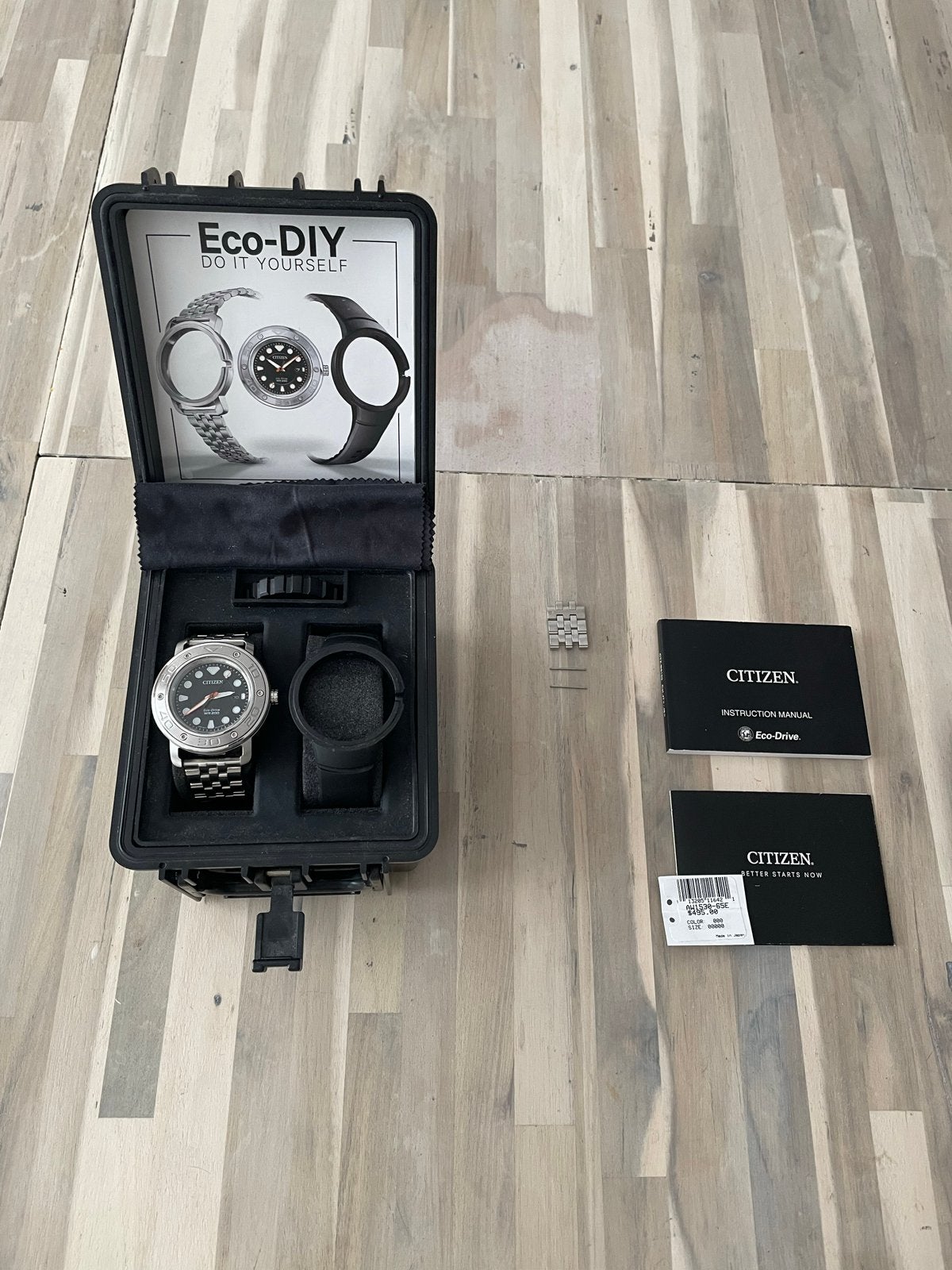Citizen Eco-DIY Eco-Drive WR 200 Herenhorloge, Staal, Ophalen of Verzenden, Zo goed als nieuw, Polshorloge