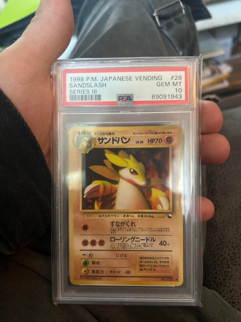 1998 Japanse Vending Sandslash PSA 10 GEM MT Pokémon Kaart, Hobby en Vrije tijd, Verzamelkaartspellen | Pokémon, Ophalen of Verzenden
