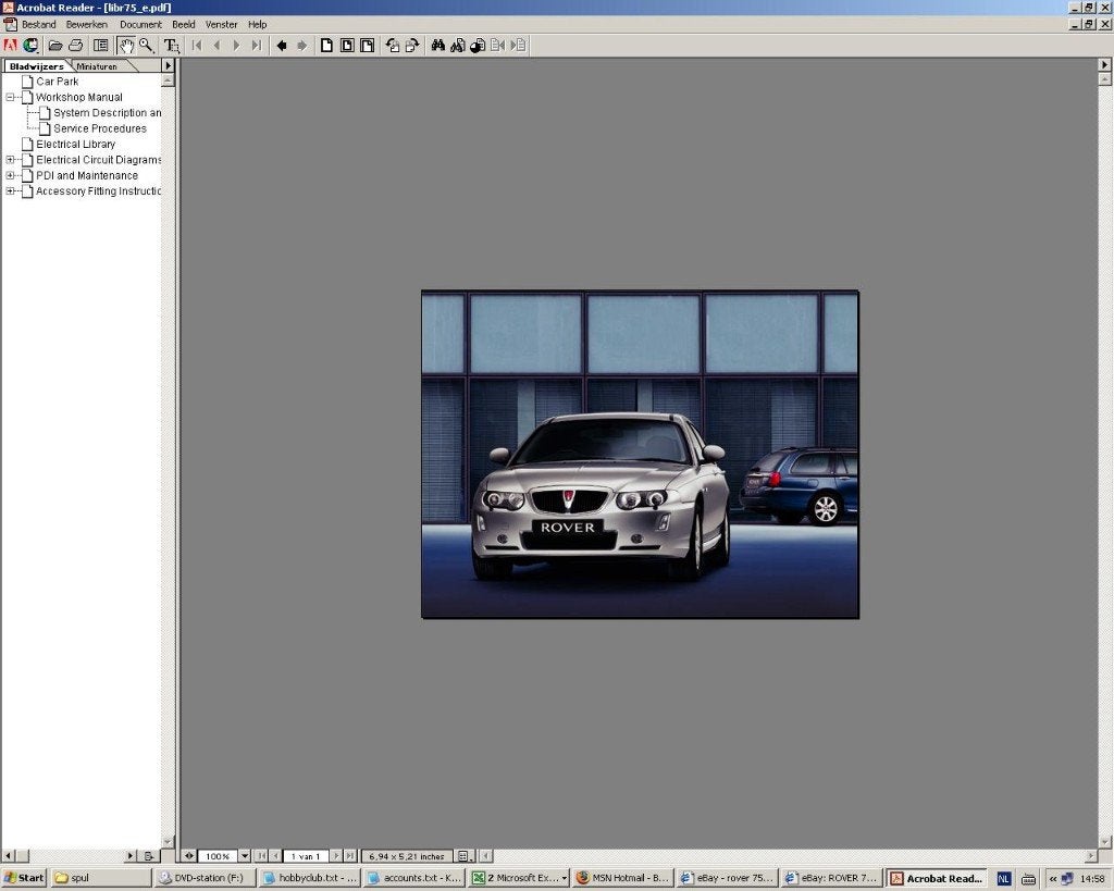 Rover 75 & V8 Service / Workshop CD 2003-2006, Verzenden