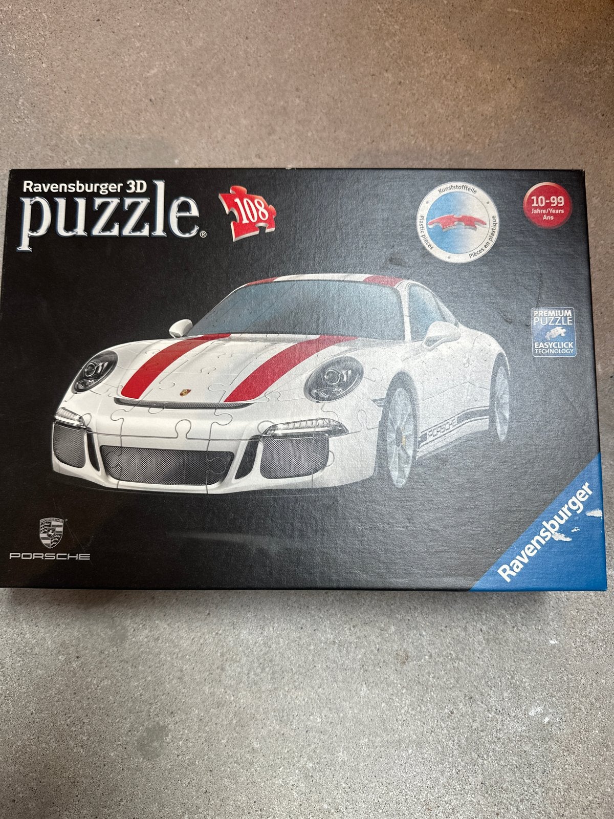 Ravensburger 3D Porsche 911 GT3 Cup Puzzel 108 stukjes, Ophalen, Meer dan 50 stukjes, Zo goed als nieuw, 6 jaar of ouder