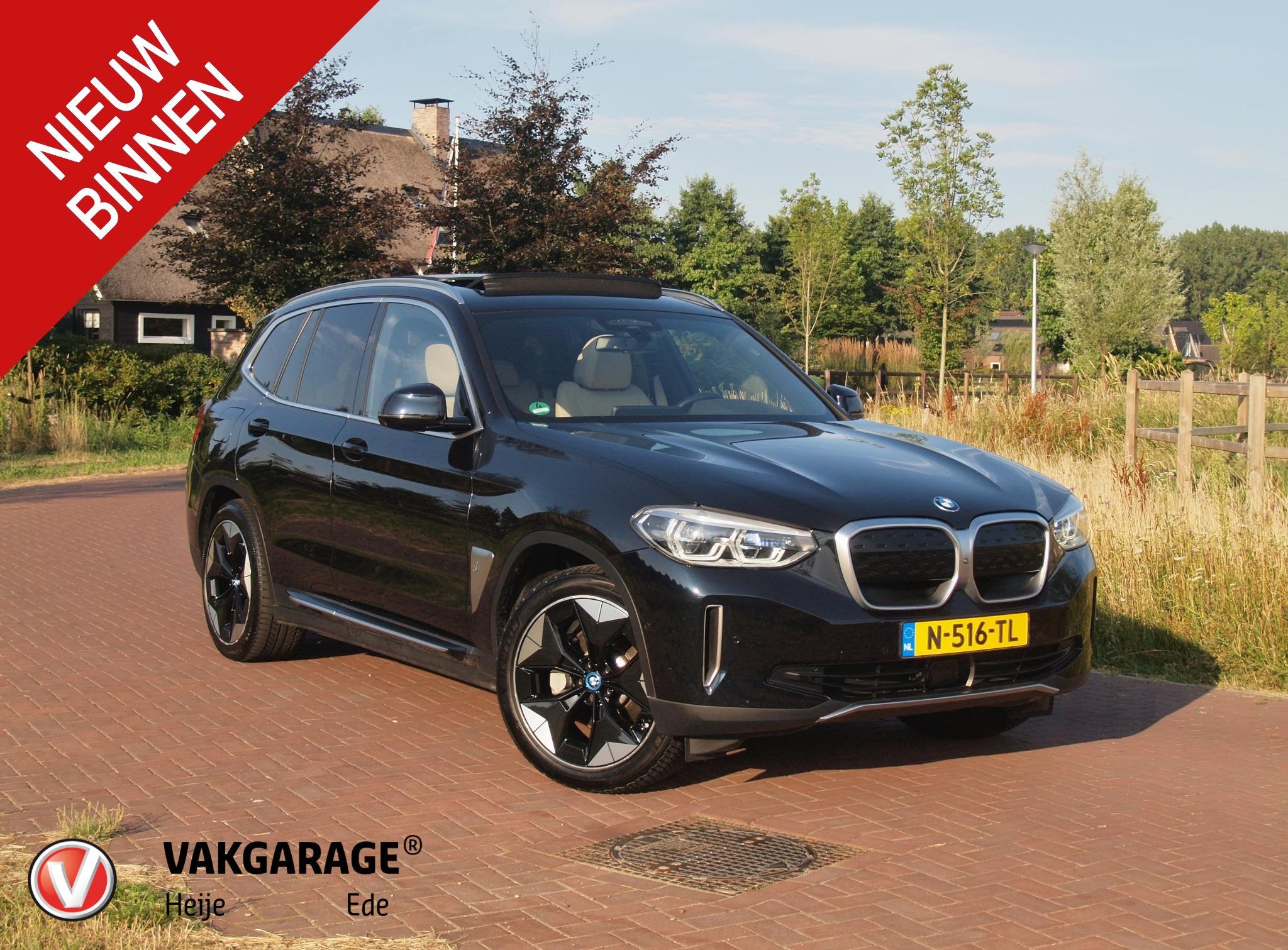 BMW iX3 High Executive 80 kWh | Panoramadak | Head-Up Displa, Auto's, Automaat, Achterwielaandrijving, Gebruikt, Zwart