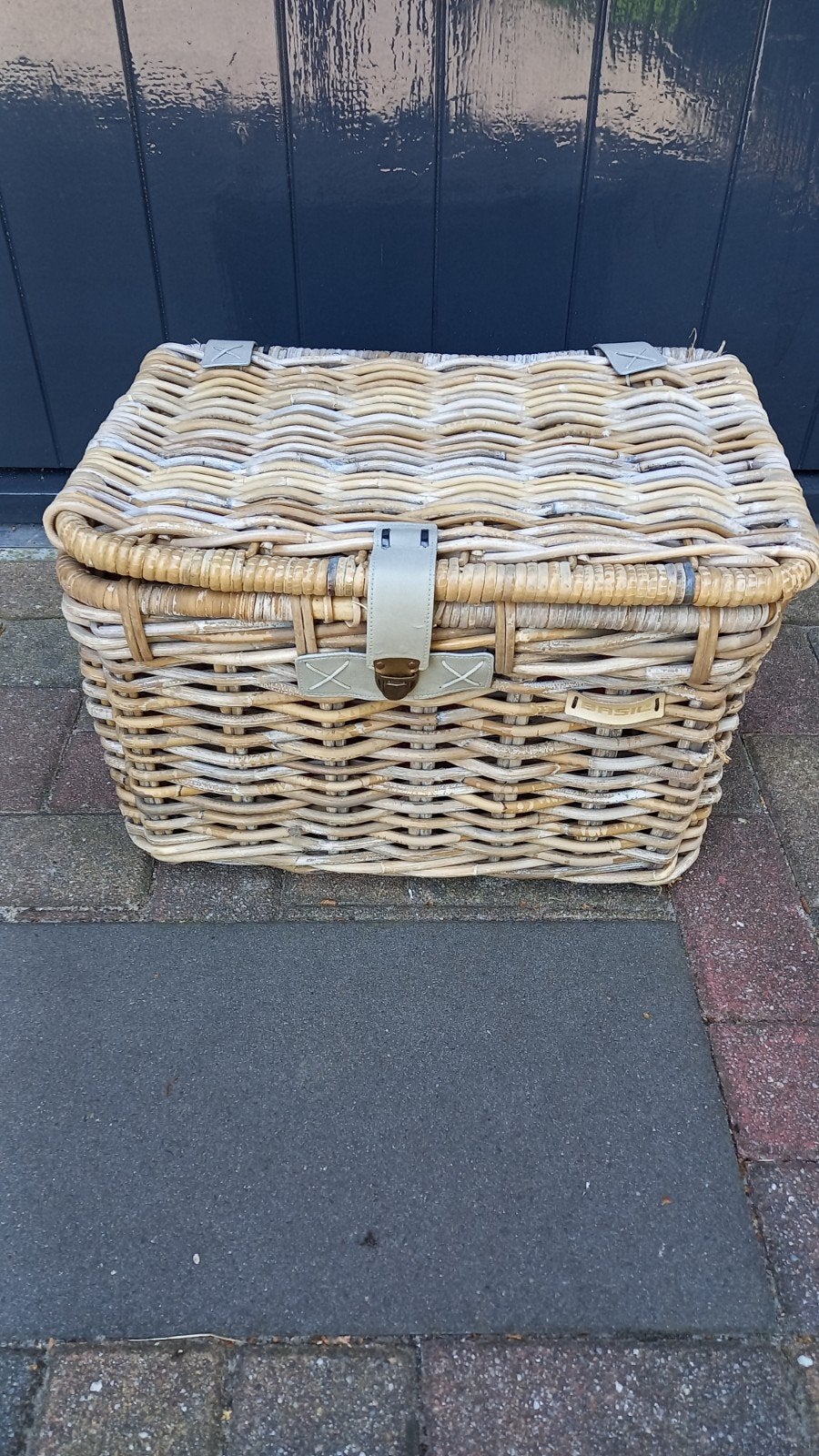 Rieten fietsmand te koop, Ophalen, Gebruikt, Fietsmand