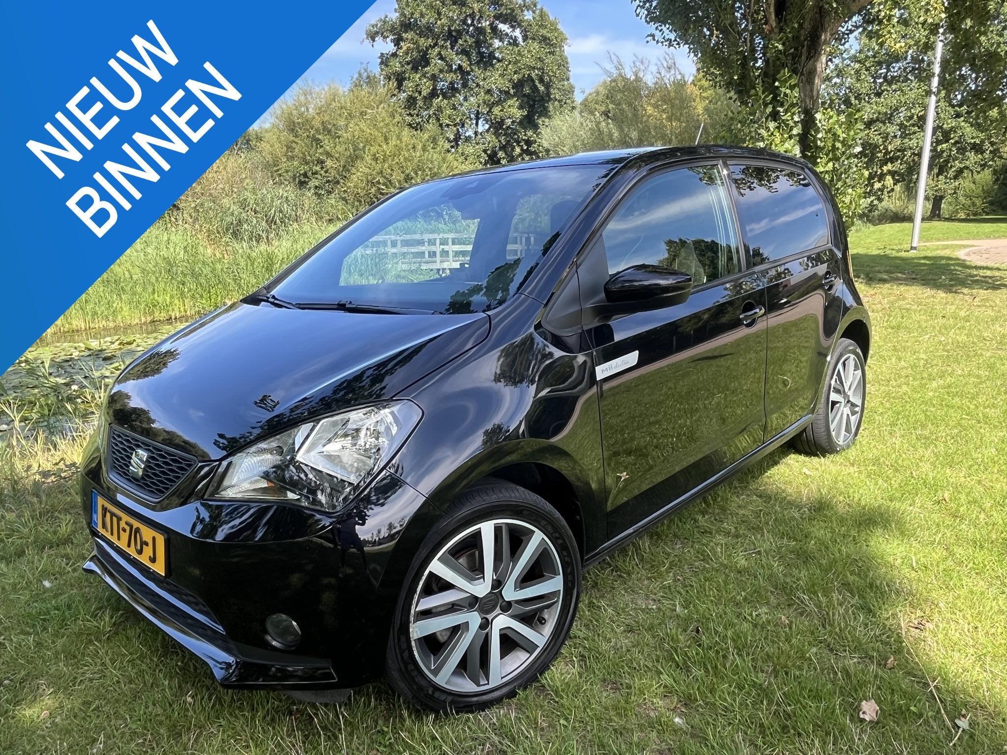 SEAT Mii Electric electric Plus stl.verw.SOH 91%, 83 pk, Stof, Gebruikt, Zwart