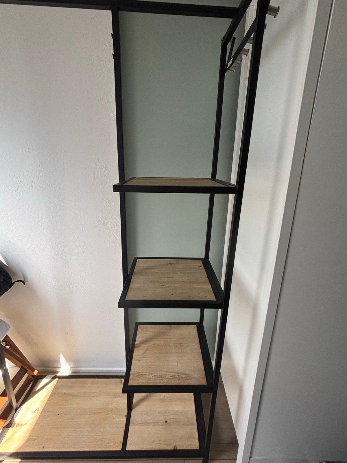 Kledingrek met planken - Industrieel design, Ophalen, Gebruikt