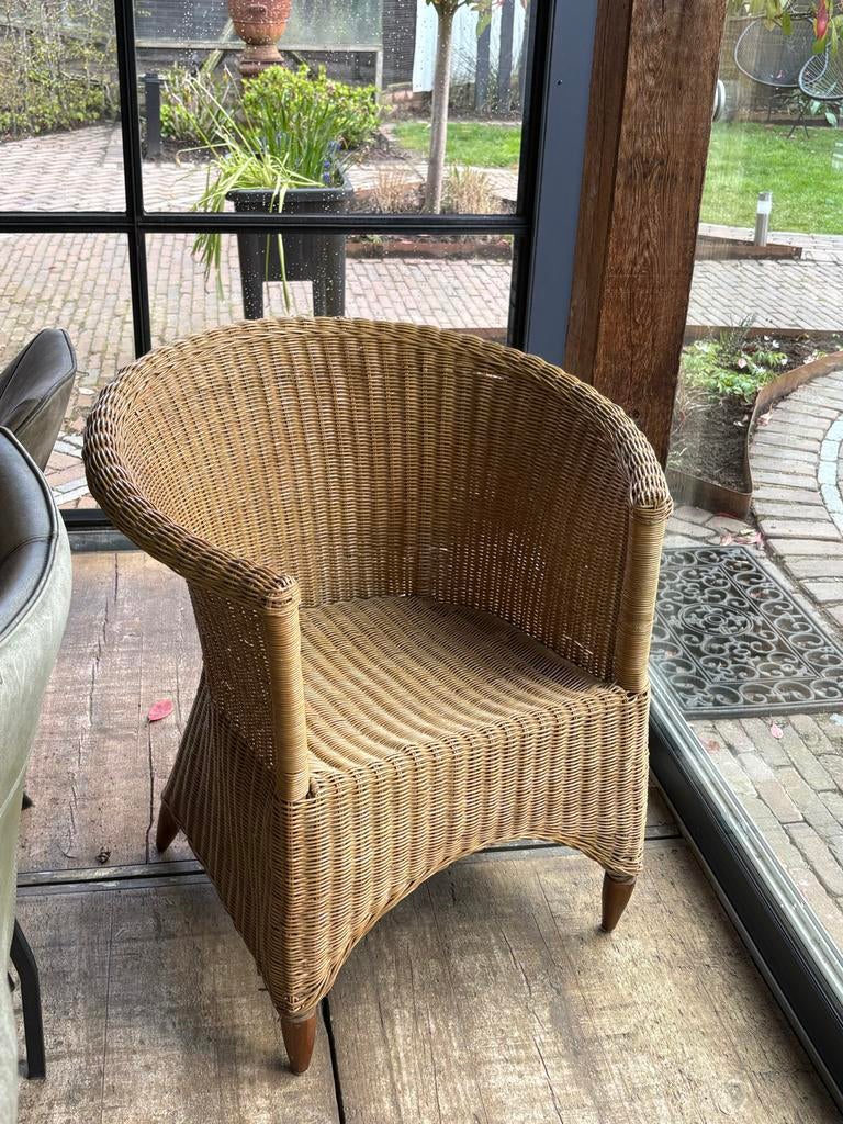 Rotan fauteuil, Ophalen, Gebruikt, Riet of Rotan, 75 tot 100 cm