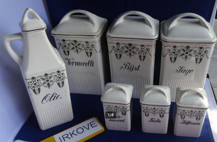 ART DECO SET VOORRAAD POTTEN * VINTAGE * 13 Stuks *, Ophalen of Verzenden
