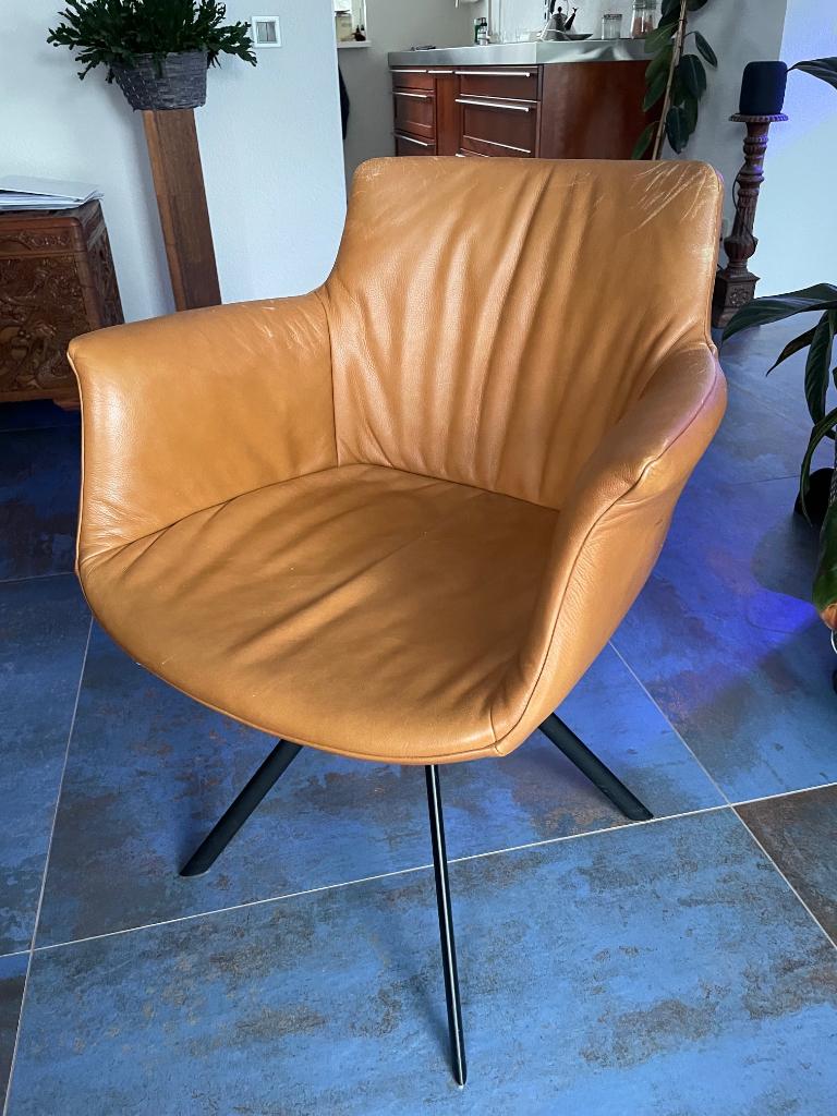 Eetkamerstoelen leder, set van 4, Antiek en Kunst, Ophalen