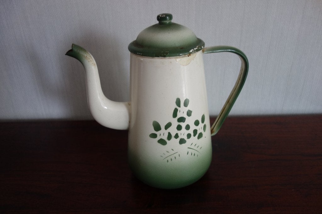 Theepot Emaille antiek, Ophalen of Verzenden