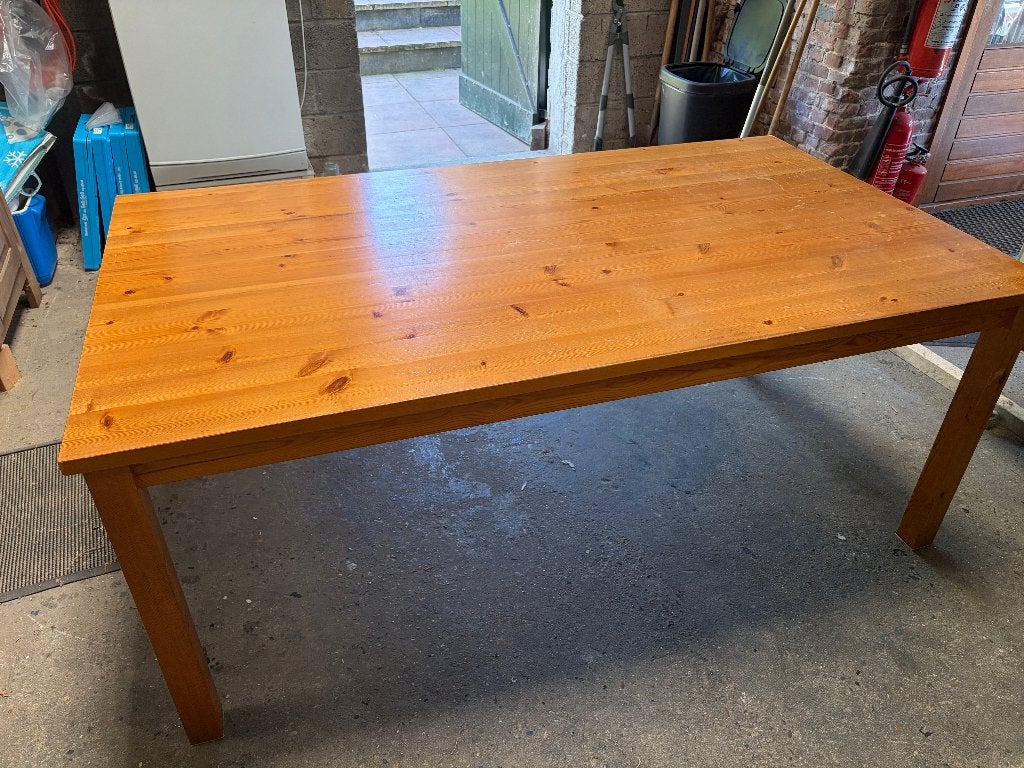 Grenen tafel - 100x180, Huis en Inrichting, Ophalen, Gebruikt, 50 tot 100 cm, Vijf personen of meer