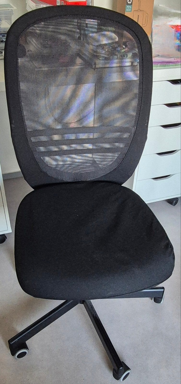 Ikea Flintan Bureaustoel Zwart - Ergonomisch & Verstelbaar, Ophalen, Zo goed als nieuw, Zwart, Bureaustoel