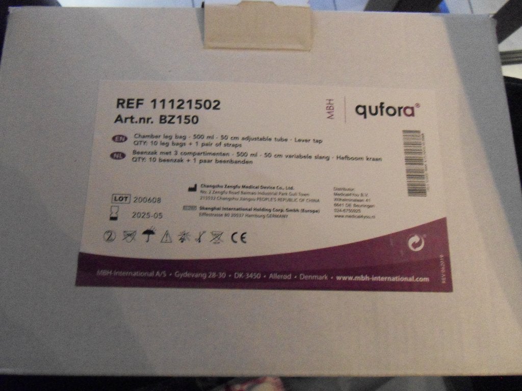 qufora Beenzak met 3 compartimenten 500 ml-slang en  kraan., Diversen, Ophalen of Verzenden, Nieuw
