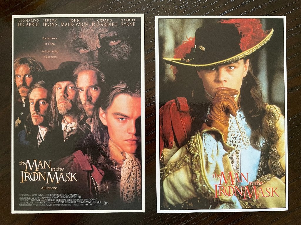 The Man in the Iron Mask Leonardo DiCaprio Ansichtkaarten, Verzamelen, Ophalen of Verzenden, 1980 tot heden, Ongelopen, Sterren en Beroemdheden