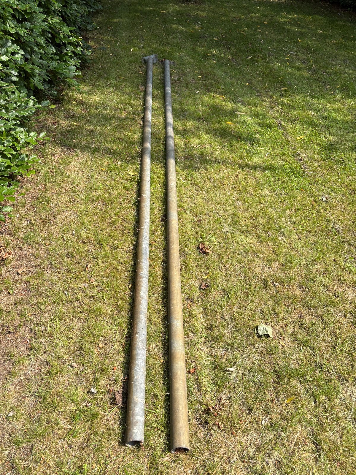 2 gegalvaniseerde palen 4 meter doorsnee 60mm, Ophalen, Gebruikt, Overige metalen
