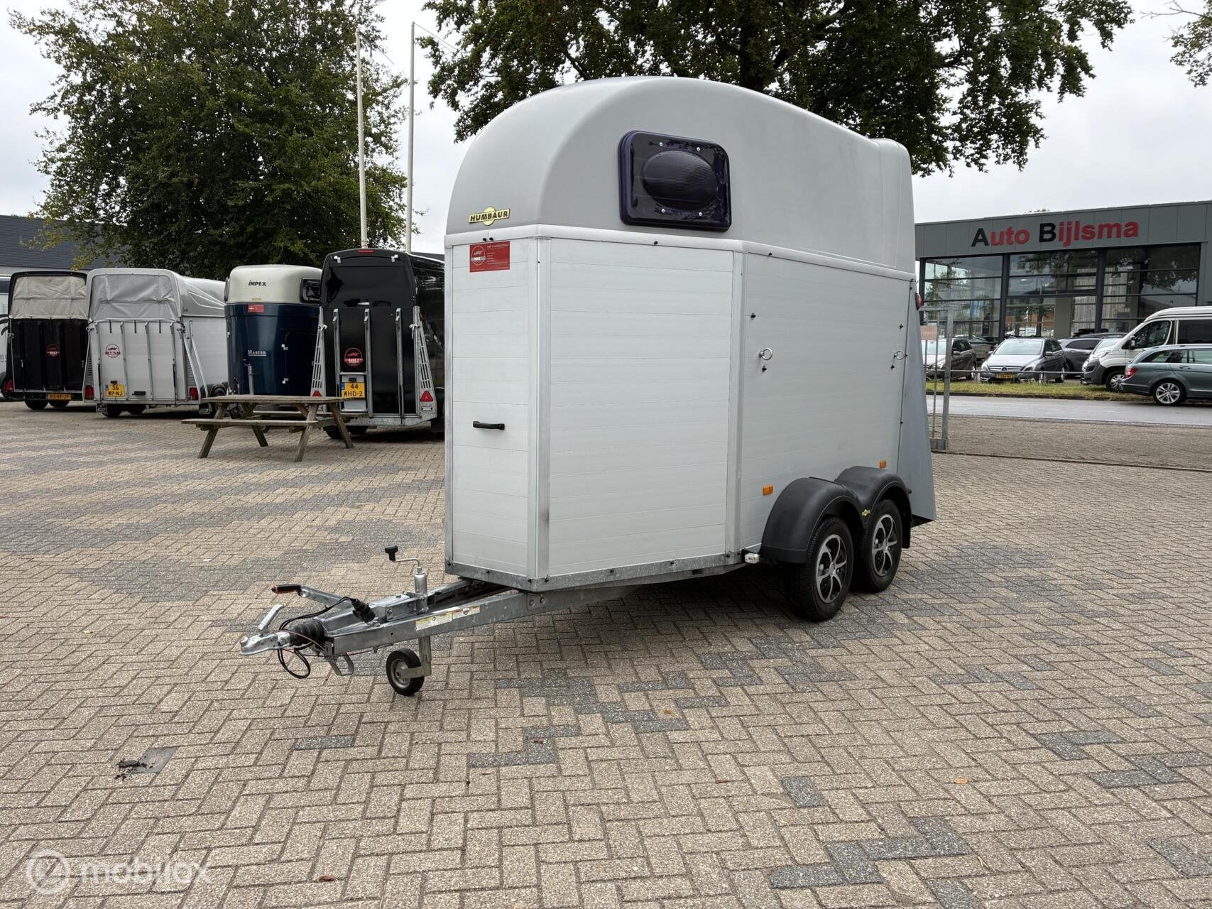Hele mooie aluminium Humbaur Single 1,5 paardstrailer., Dieren en Toebehoren, Paarden en Pony's | Trailers en Aanhangwagens, Gebruikt