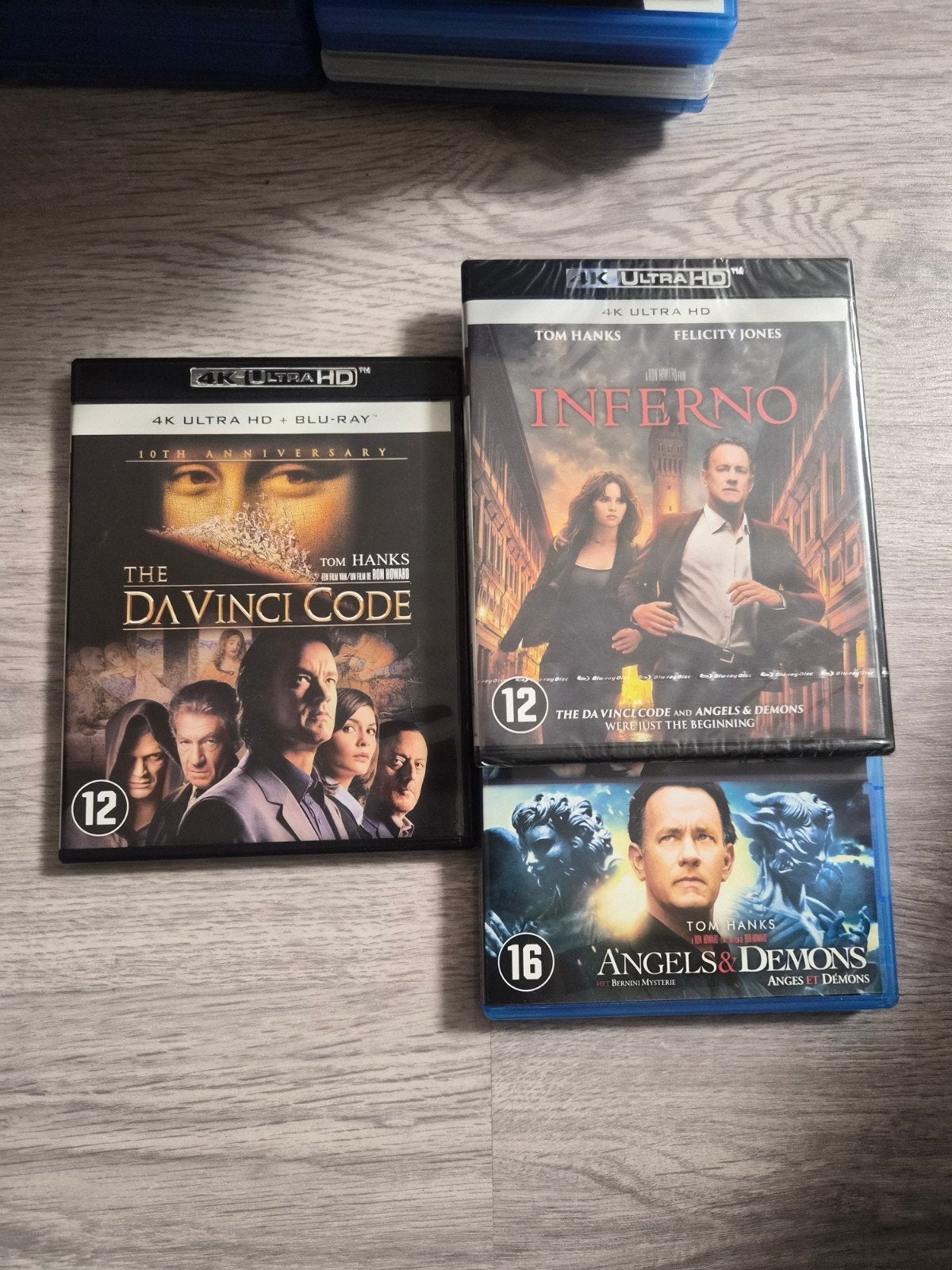 Tom Hanks Robert Langdon Trilogie 4K UHD + Blu-ray, Engels, Vanaf 16 jaar, Nederlands, Ophalen of Verzenden