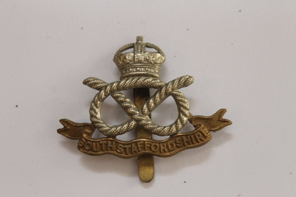 Original Cap badge to the South Staffs, Verzenden, Landmacht, Engeland, Embleem of Badge
