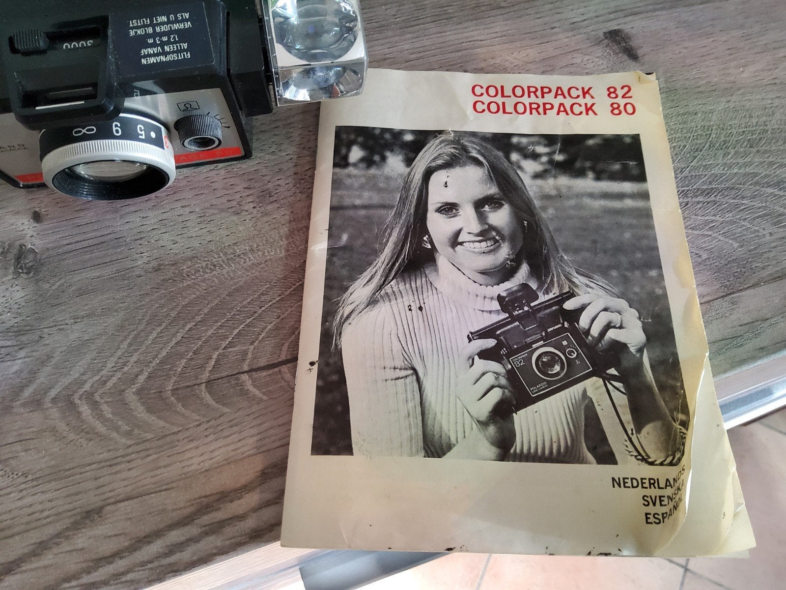 Vintage Polaroid Colorpack 80 Land Camera met flitser, Ophalen of Verzenden, Gebruikt, Polaroid, Polaroid
