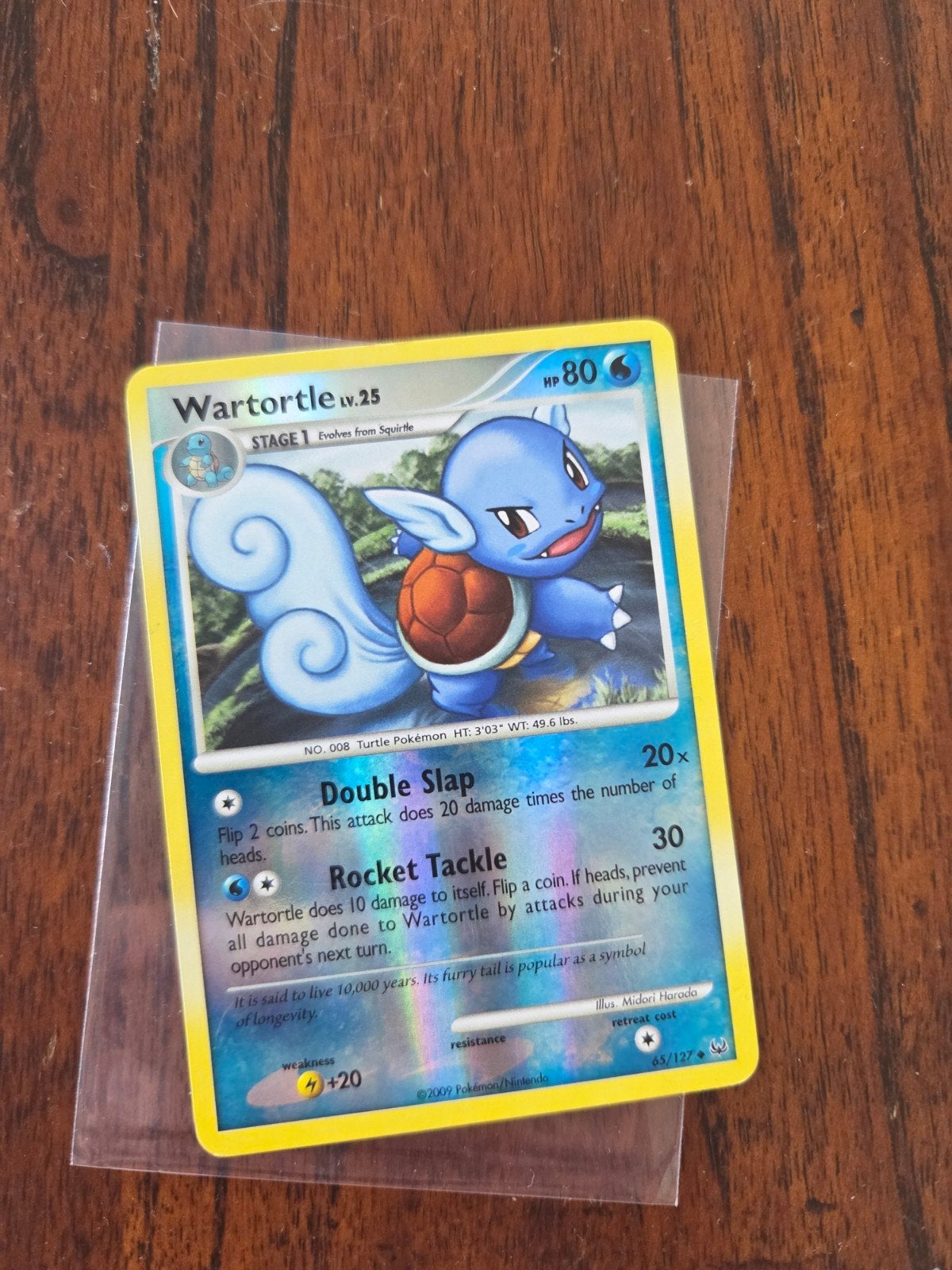 Wartortle 65/127 - Platinum - Reverse Holo, Ophalen of Verzenden, Zo goed als nieuw