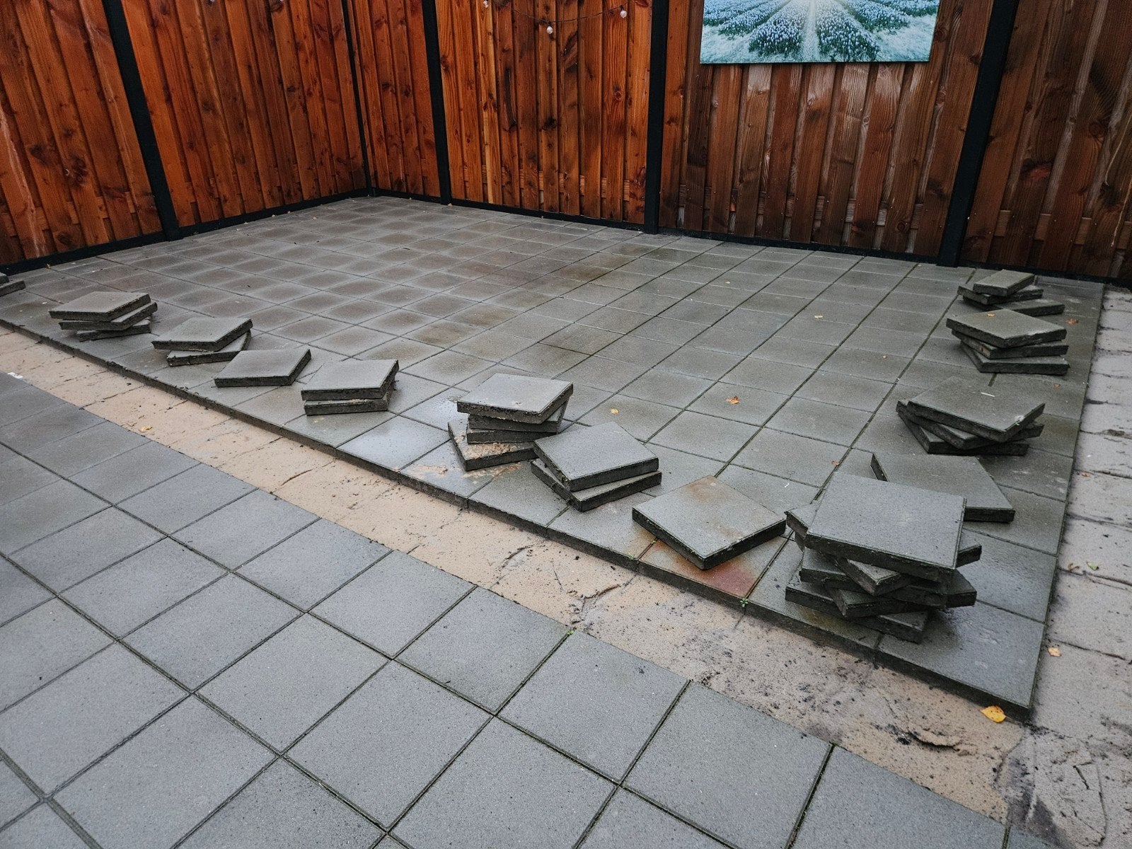 200  terrastegels 30x30  grijs beton, Tuin en Terras, Ophalen, Gebruikt, 5 tot 10 m², Beton