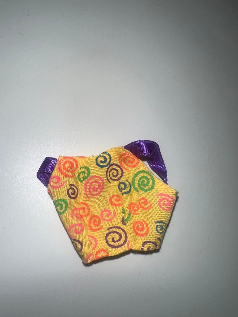 473 Vintage Barbie topje met vrolijke spiraalprint, Verzamelen, Poppen, Ophalen of Verzenden, Gebruikt