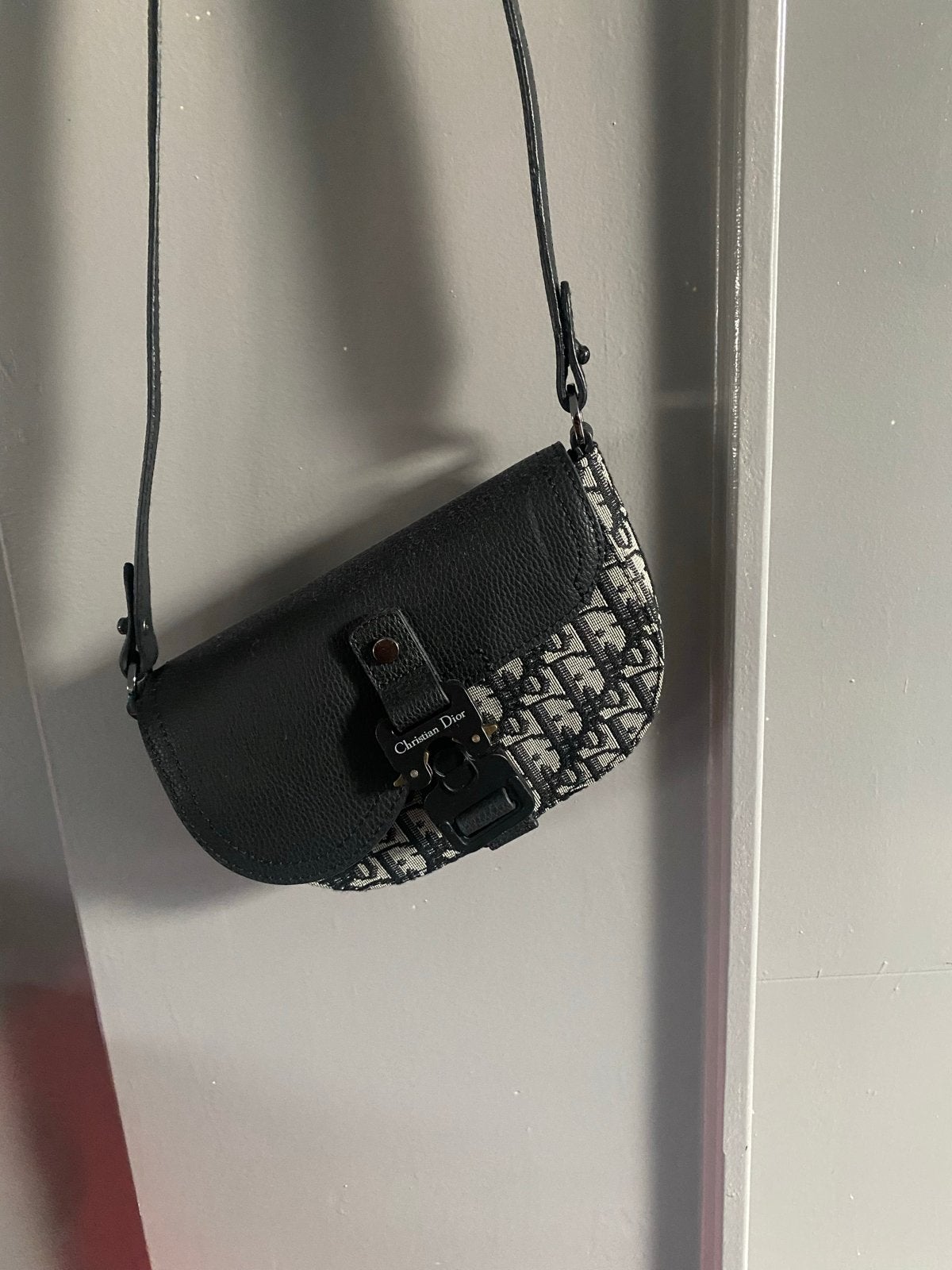 Dior Saddle Bag Zwart/Beige, Ophalen of Verzenden, Zo goed als nieuw, Zwart