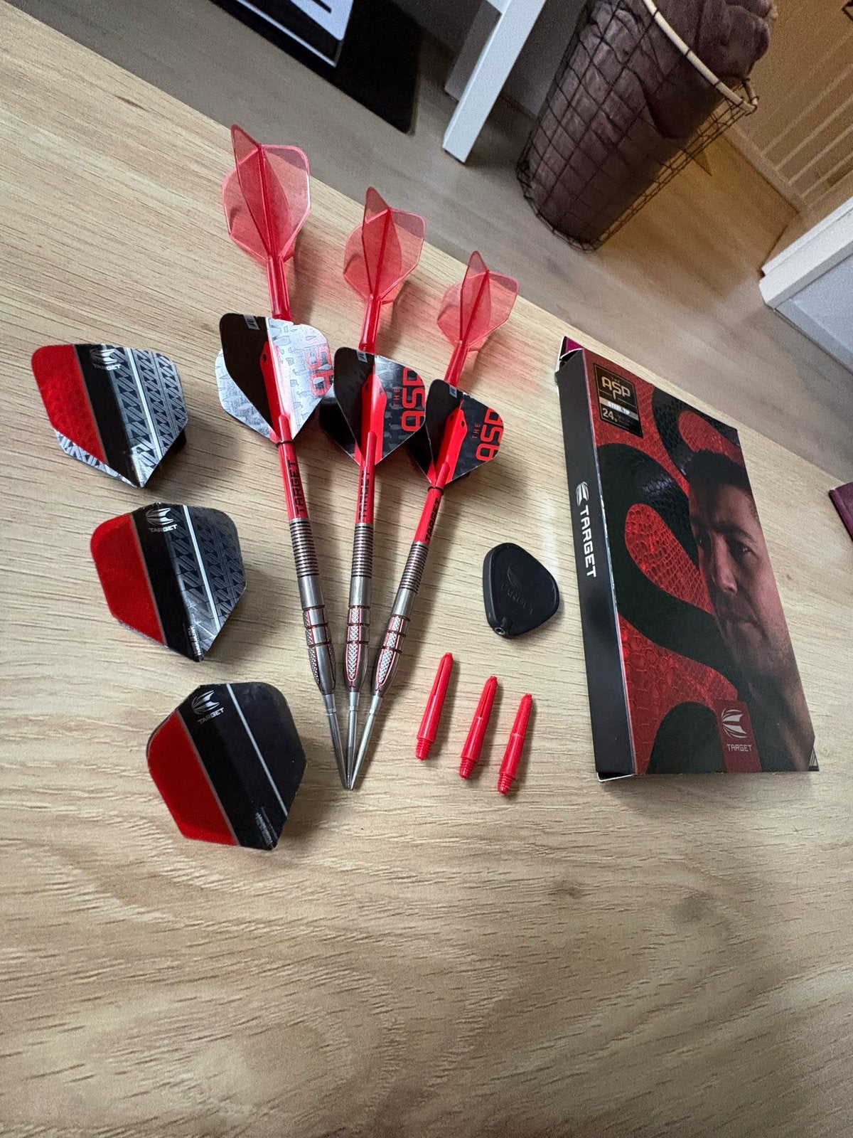 Nathan aspinall G2 Target Dartpijlen 24g 95%, Ophalen of Verzenden, Gebruikt, Pijlen
