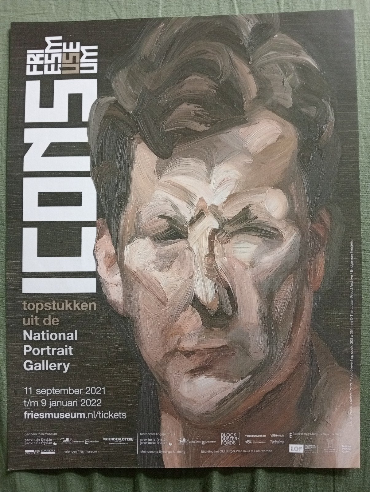 Tijdschrift Affiche:ICONS National Portrait Gallery (23x29cm, Ophalen of Verzenden