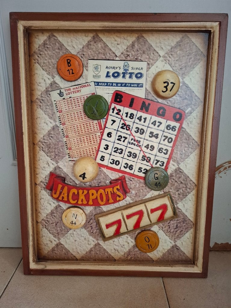 Authentiek houten pubbord Casino Jackpot 777, Antiek en Kunst, Ophalen of Verzenden