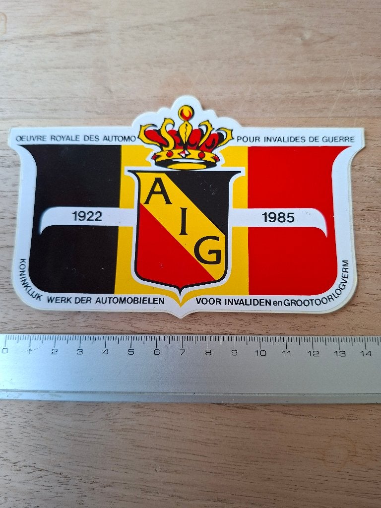 Sticker AIG, Ophalen of Verzenden, Zo goed als nieuw, Auto of Motor