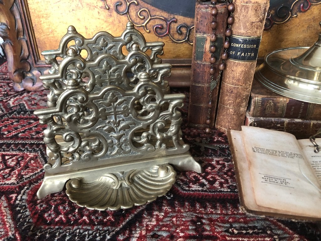 Koperen bureau brievenstandaard - barokachtig, Antiek en Kunst, Ophalen of Verzenden