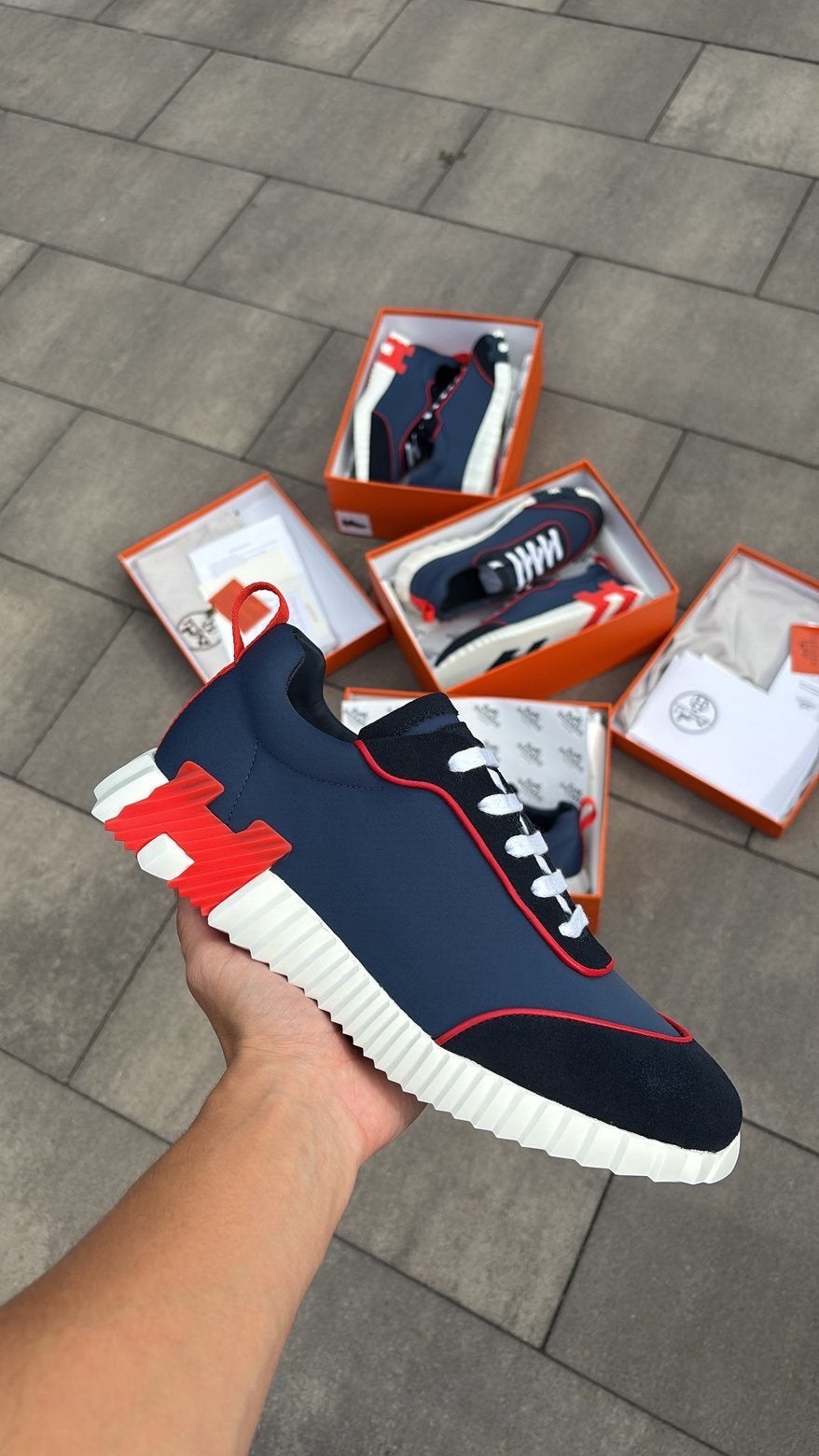 HERMES SNEAKER  - Maat 42 - 43 - 44, Ophalen of Verzenden, Nieuw, Blauw, Boots