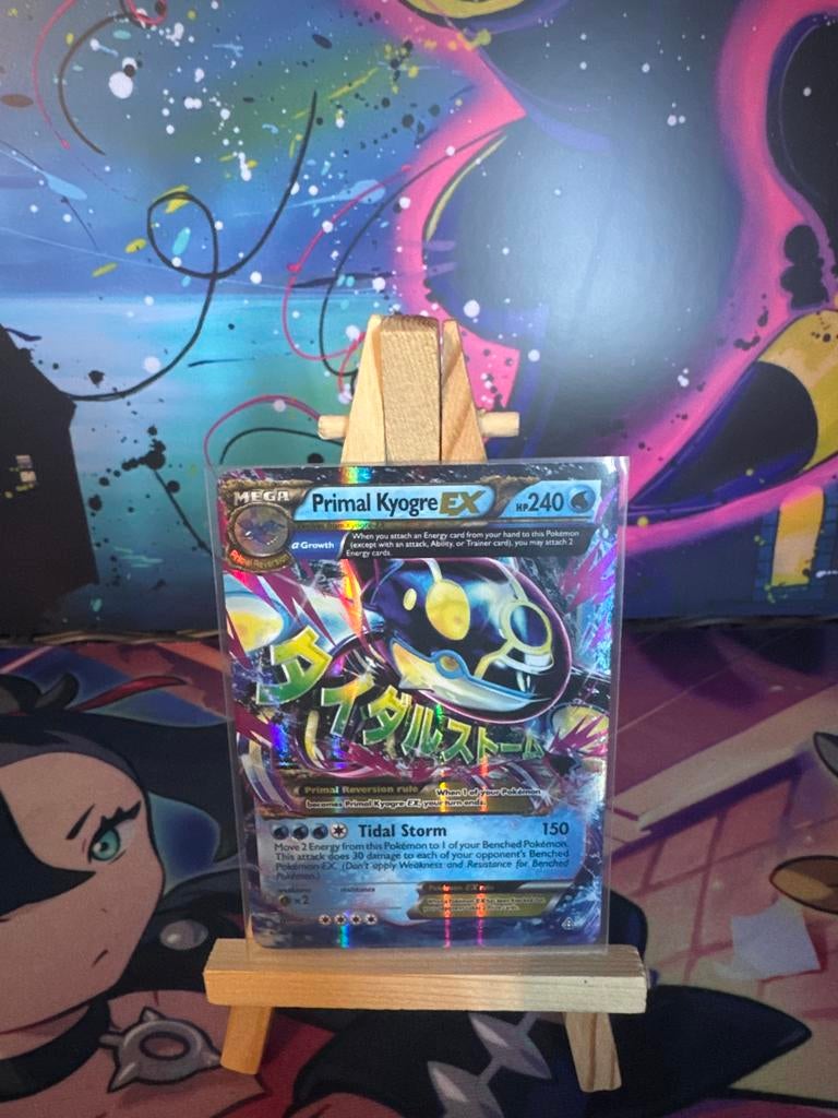 Pokémon Kaart: Primal Kyogre EX (Full Art), Hobby en Vrije tijd, Verzamelkaartspellen | Pokémon, Zo goed als nieuw, Losse kaart