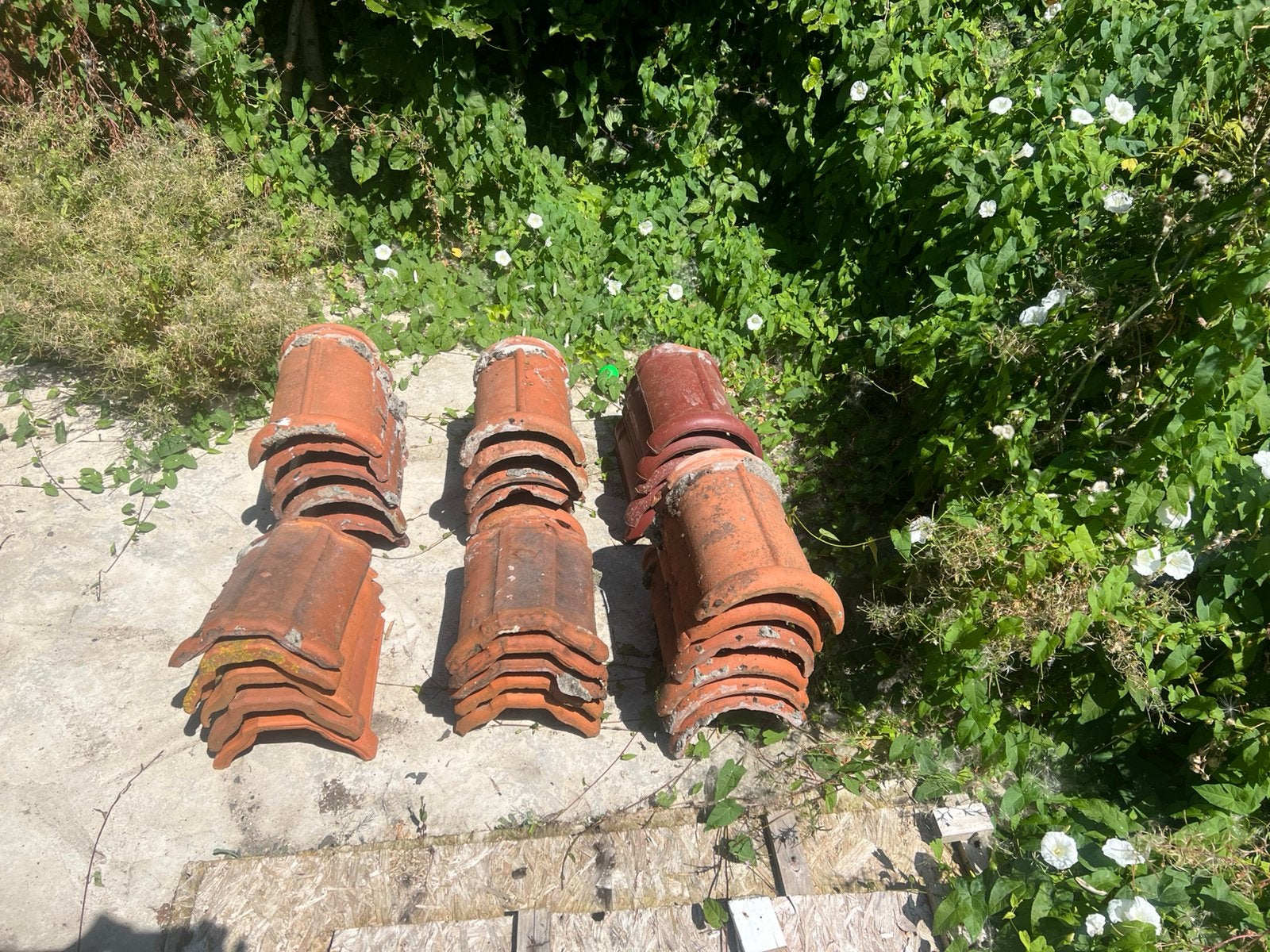 Nokpannen, Doe-het-zelf en Verbouw, Dakpannen en Dakbedekking, Ophalen, Gebruikt, Steen of Klei, Minder dan 5 m²