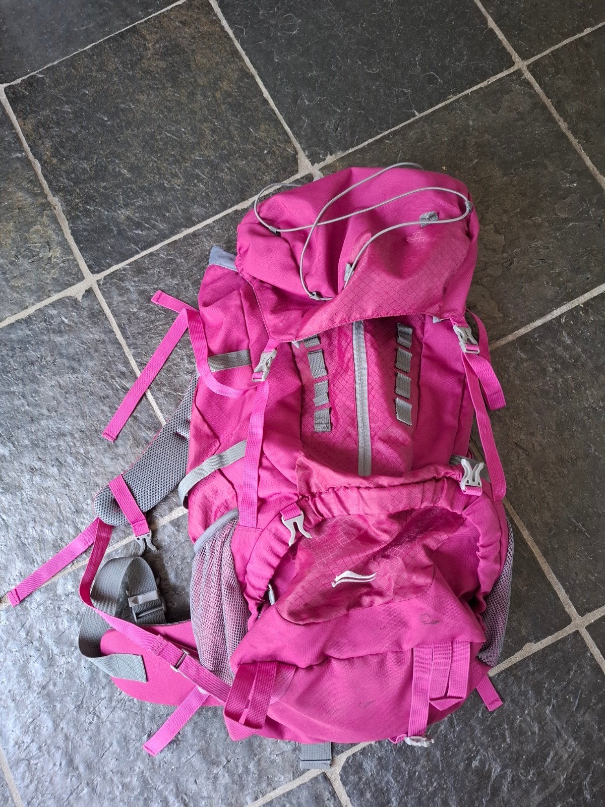 Grote roze backpack met Air Stream System, Overige merken, Gebruikt, 25 tot 40 cm, Ophalen of Verzenden