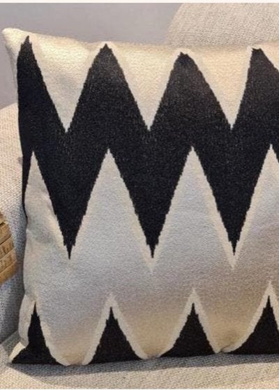 Zigzag kussen Diga Colmore 50x50 - Twee stuks, Overige merken, Met print, Vierkant, Nieuw
