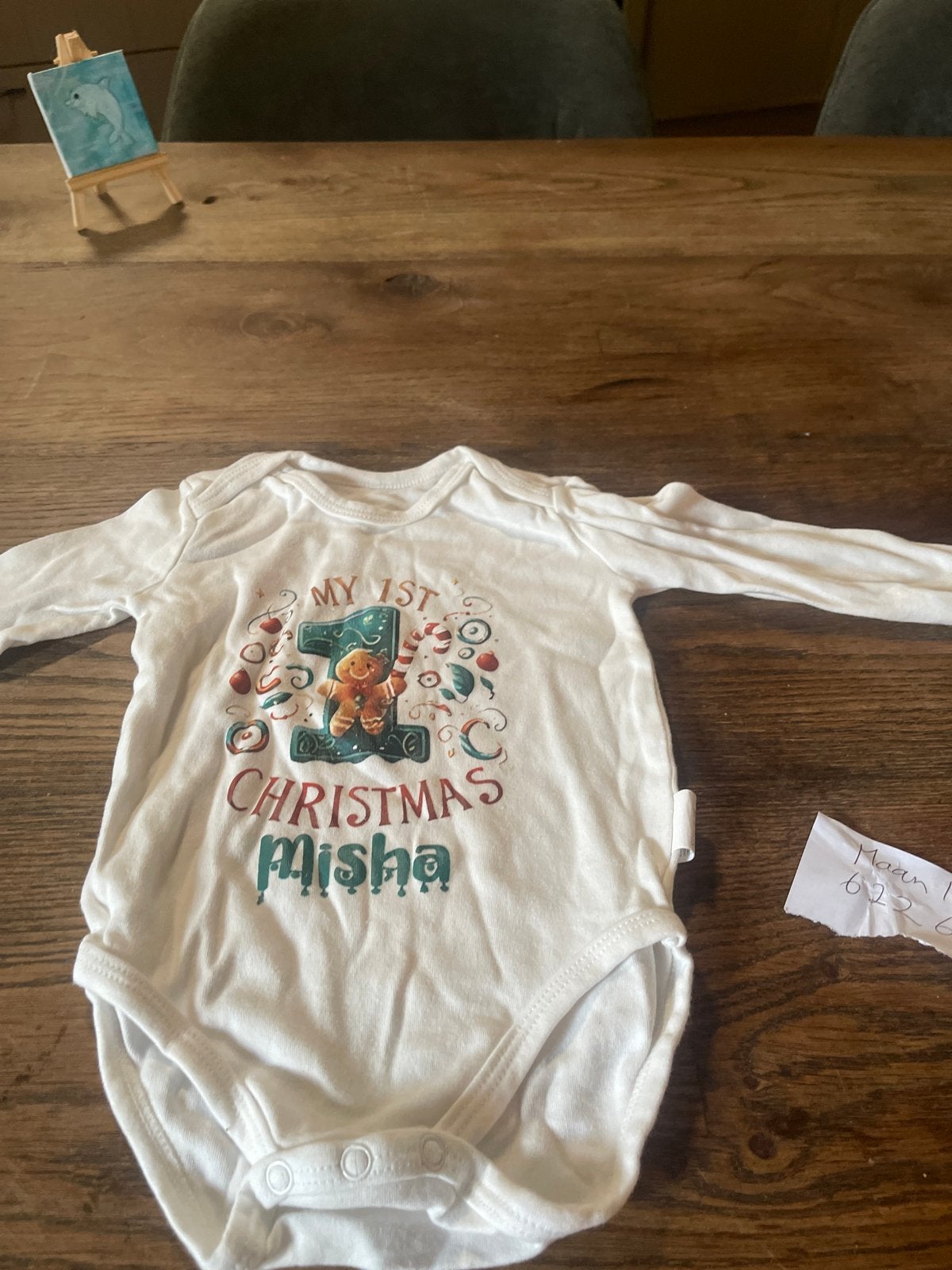 Baby kleren Mijn 1e Kerst Romper Misha, Ophalen of Verzenden, Zo goed als nieuw, Jongetje of Meisje