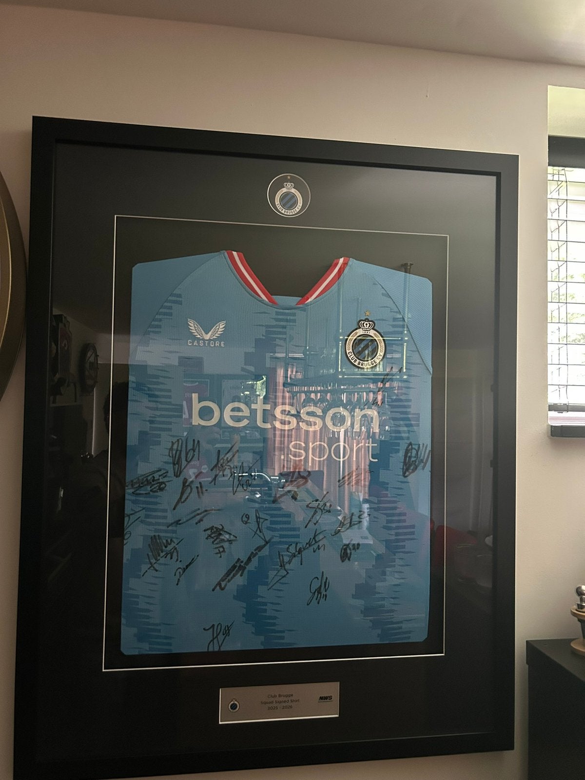 Club Brugge gesigneerd shirt 2025/26  MWS certificaat, Ophalen of Verzenden, Zo goed als nieuw, Buitenlandse clubs, Shirt