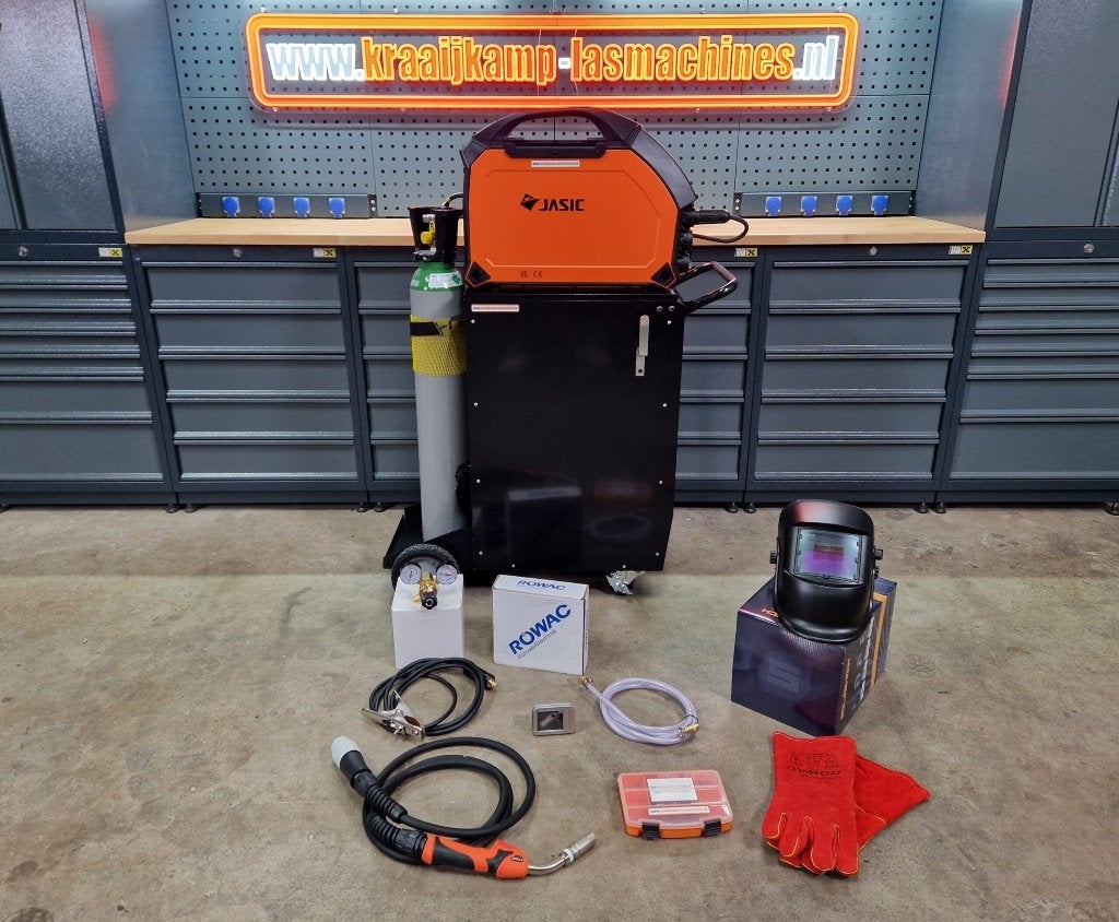 Compleet pakket! MIG Lasinverter Jasic Evo 230v Mig 160 PFC, Ophalen of Verzenden, Nieuw, 150 tot 250 ampère, Co2