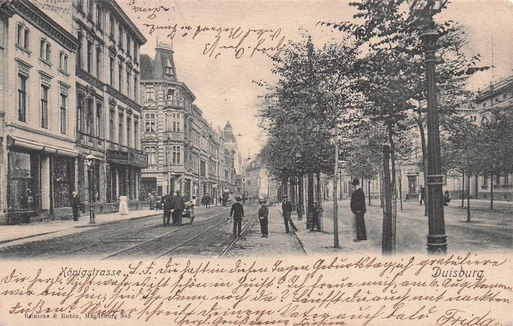 702-406-005 Königstrasse Duisburg, Ophalen of Verzenden, Voor 1920, Duitsland