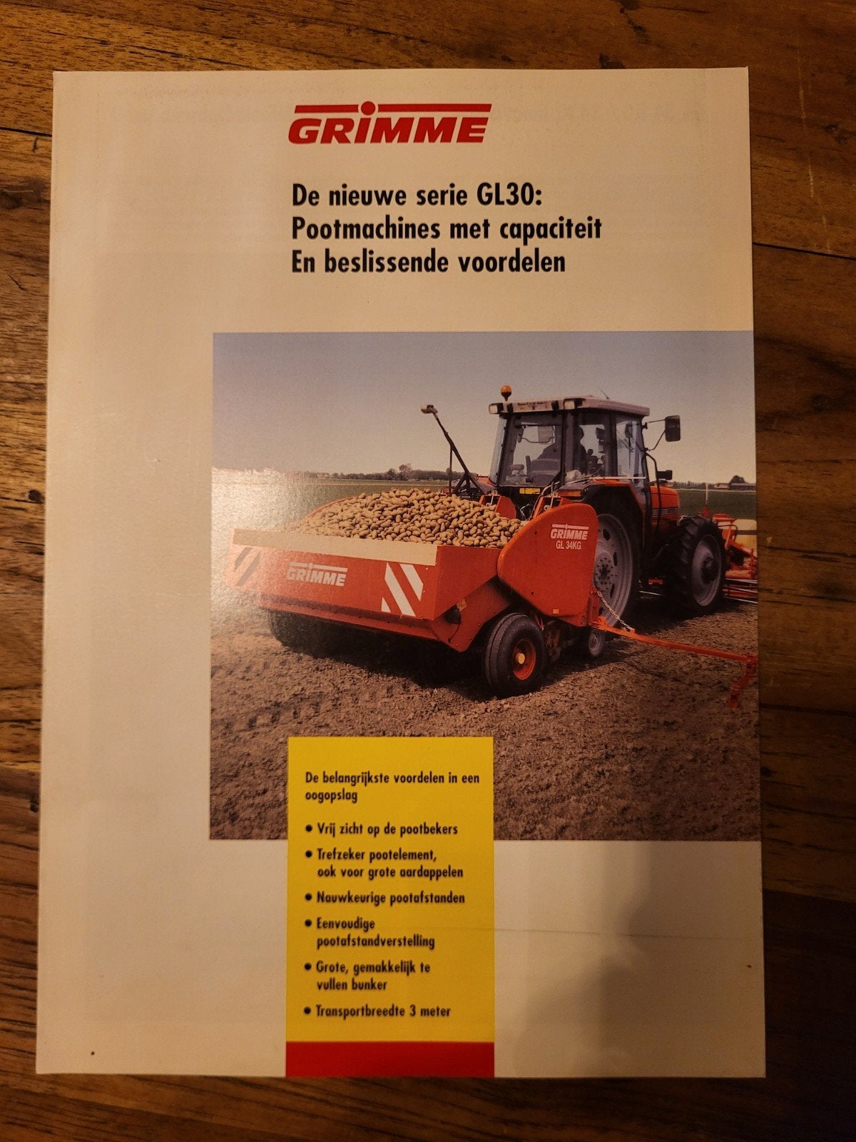 tractor folder Grimme GL30 pootmachines, Ophalen of Verzenden