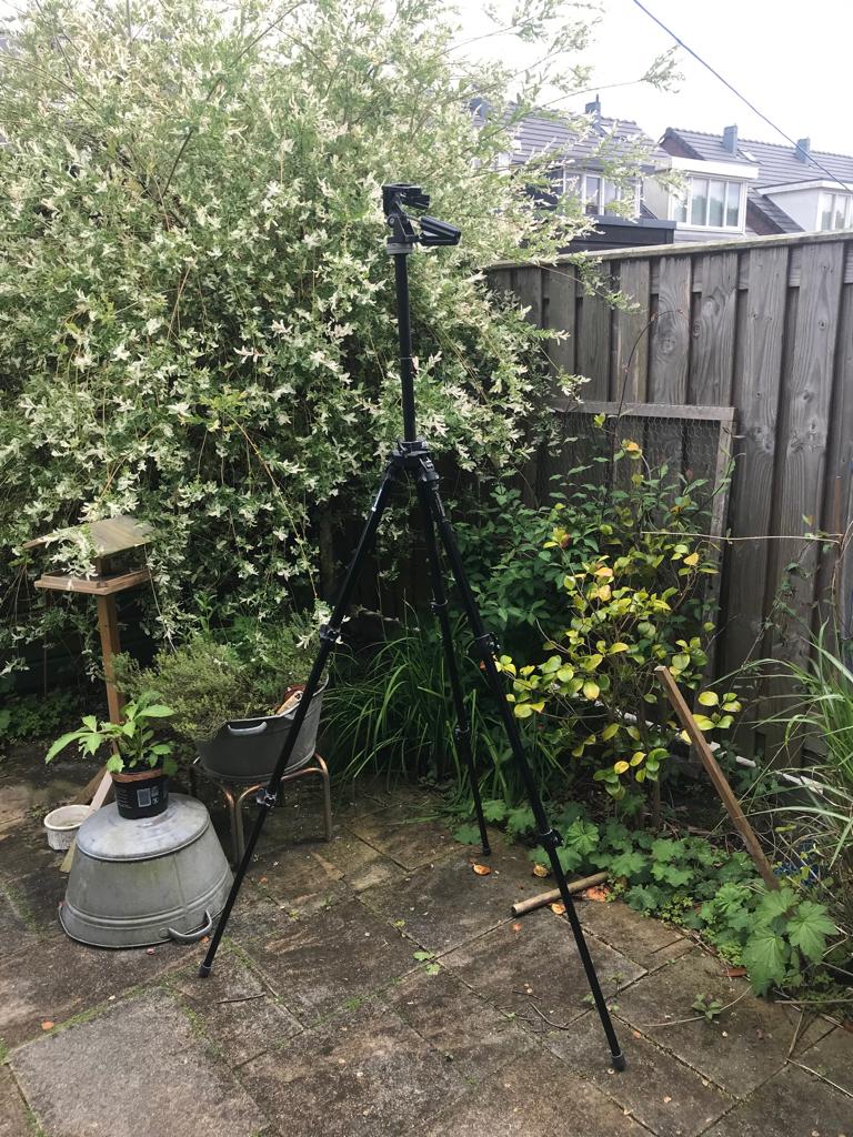Manfrotto statief, Audio, Tv en Foto, Fotografie | Statieven en Balhoofden, Ophalen, Gebruikt, Driepoot, 175 cm of meer