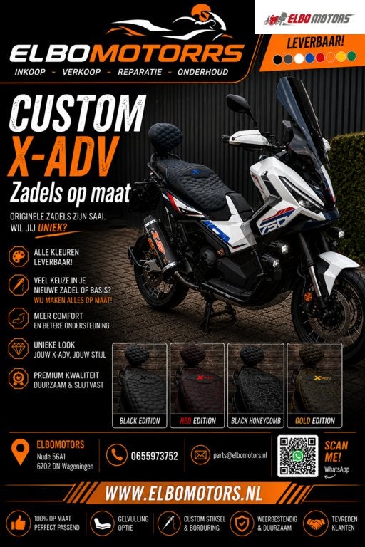 Honda X-ADV 750 Zadelhoes Custom zadel, Motoren, Nieuw, Ophalen of Verzenden