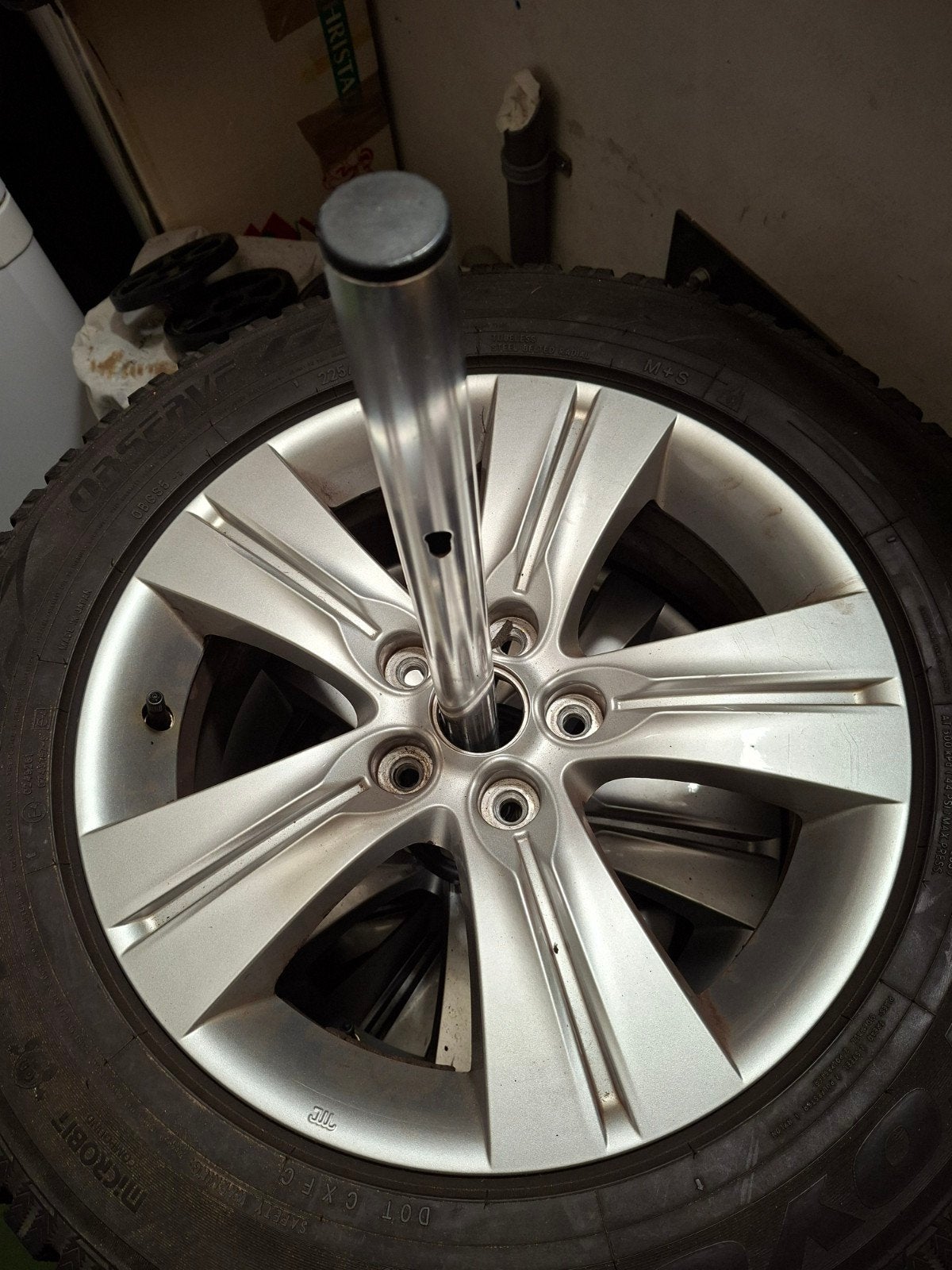 Winterbanden met velgen 225/60R17 99T, Auto-onderdelen, Ophalen, Gebruikt, Banden en Velgen, 17 inch