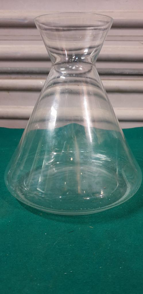 vaas van glas in vorm van zandloper, Antiek en Kunst, Ophalen of Verzenden