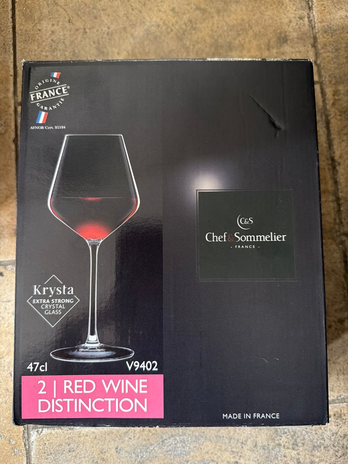 2 Chef & Sommelier Red Wine Distinction wijnglazen 47cl, Ophalen, Nieuw, Overige merken, Glas