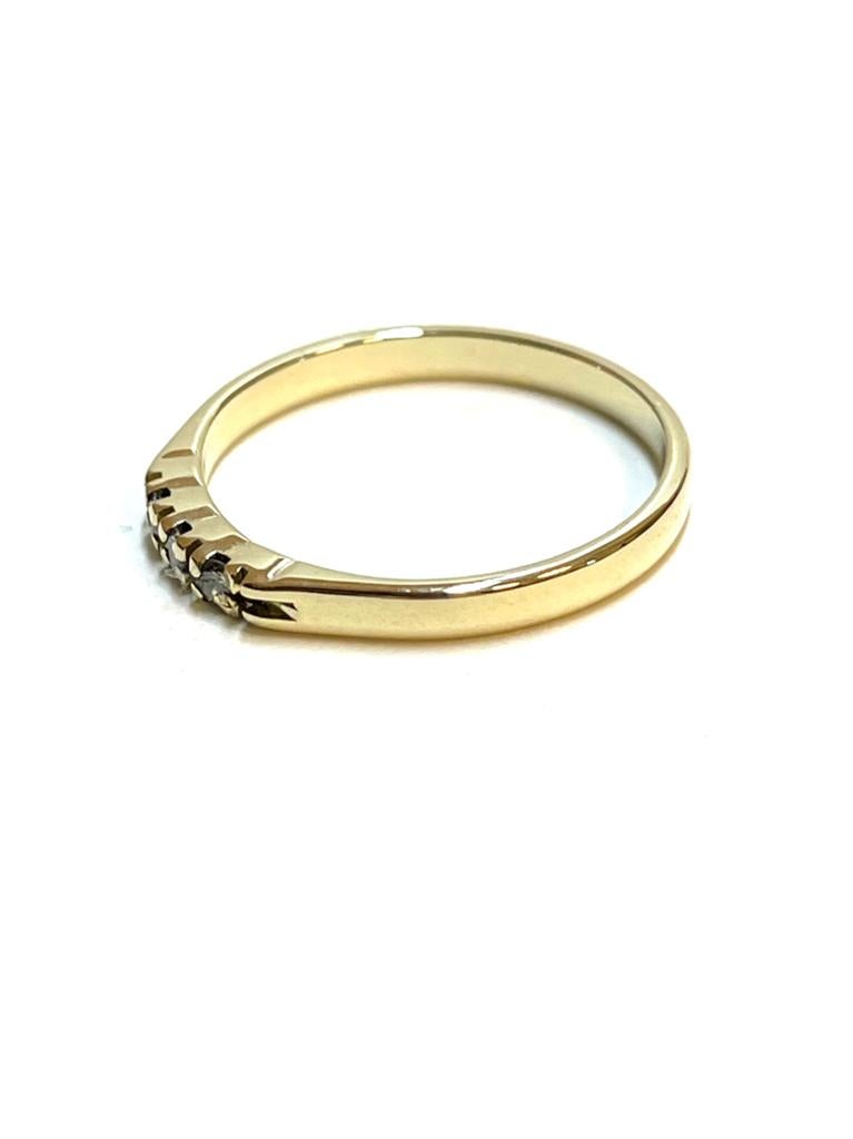 14k gouden ring met diamanten, -, -, Ophalen of Verzenden, Dame