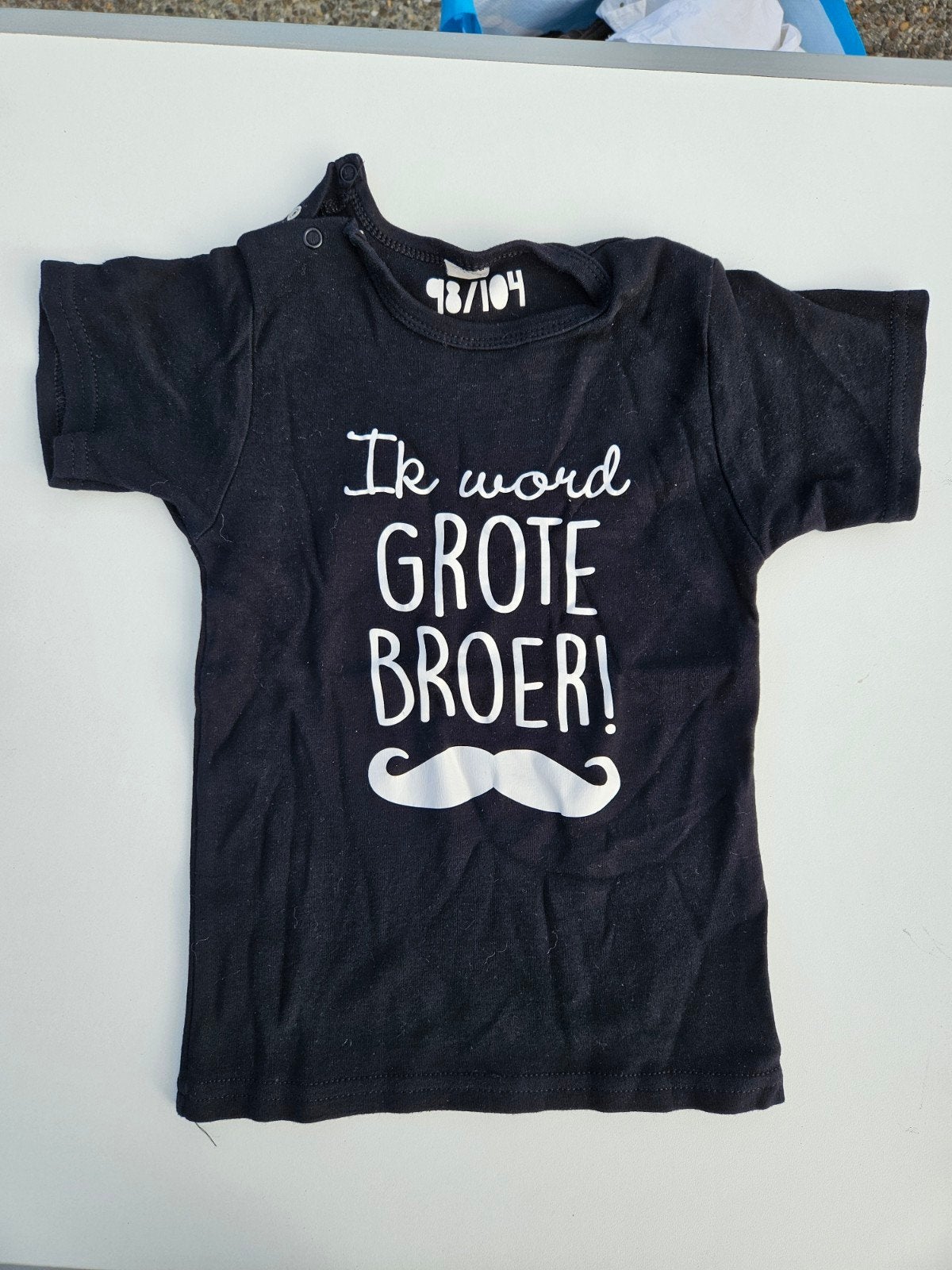 T-shirt "Ik word GROTE BROER!" maat 98/104, Ophalen of Verzenden, Zo goed als nieuw, Shirt of Longsleeve, Onbekend