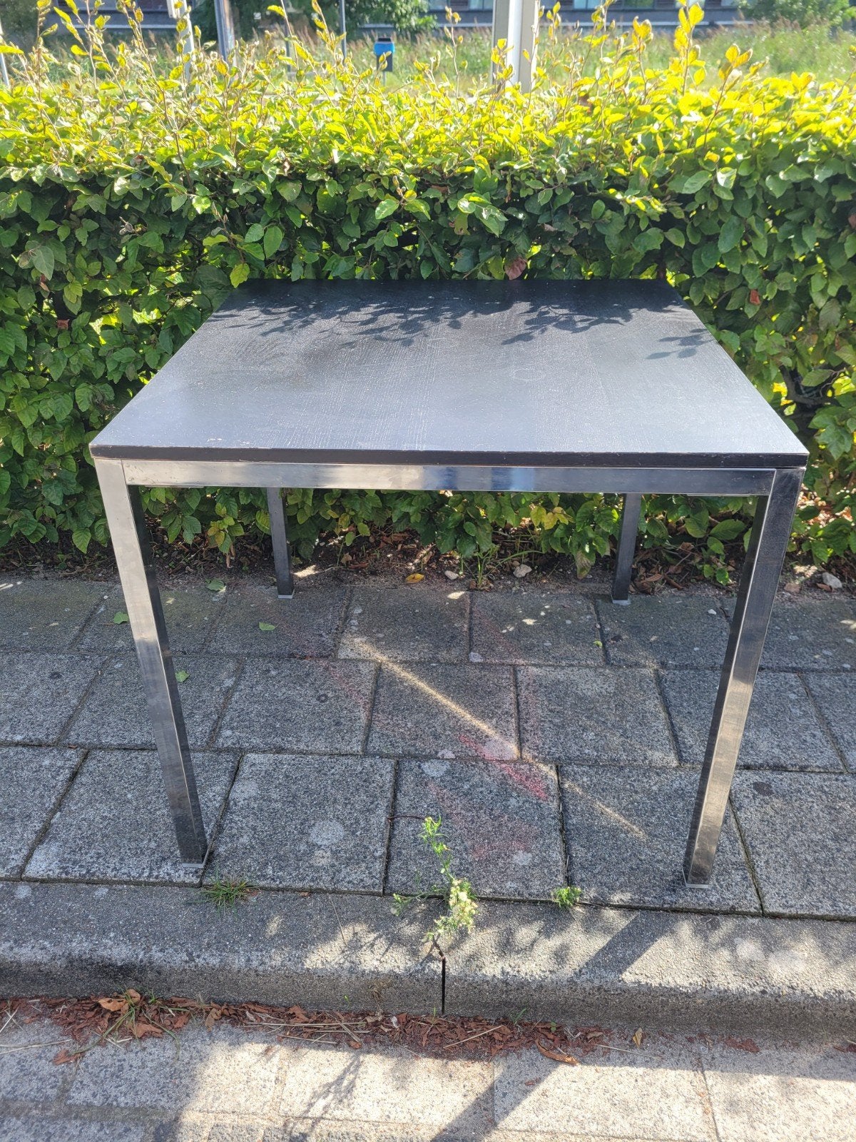 Gratis-Compacte eettafel 85x85 cm - moet vandaag wel!!, Gebruikt, 50 tot 100 cm, Vierkant, 50 tot 100 cm